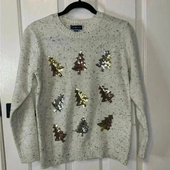 Karen Scott Petite Sequined-Tree Sweater, Created for Macy's. - Picture 4 of 11